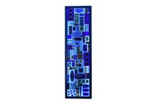 Panneau lumineux mural bleu