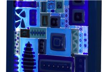 Panneau lumineux mural bleu
