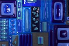 Panneau lumineux mural bleu