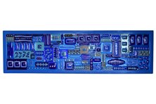 Panneau lumineux mural bleu