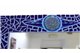 Miroir rectangulaire en mosaïque bleu