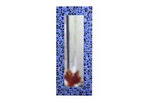 Miroir étroit en mosaïque bleu