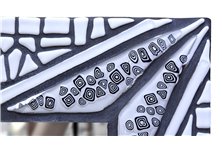 Miroir en mosaïque blanc