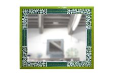 Specchio a mosaico verde