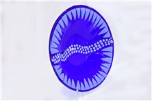 Milieu de table rond en verre “fiume”