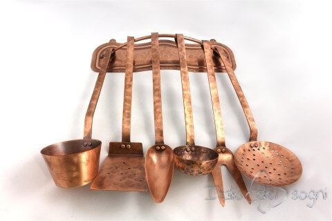 Handmade copper ladles-set