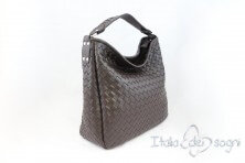 Borsa a sacca intrecciata in pelle di vitello