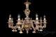Lampadario a otto luci in ceramica