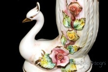 Portafiori a forma di cigno