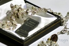 Rosaire en argent et Swarovski