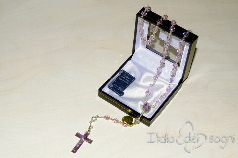 Rosary in Silver and Swarovski for Neck