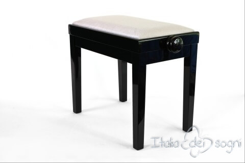 Tabouret de piano « Rossini» - velours gris