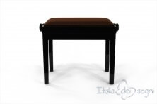 Small Bench for Piano “Rossini” - brown velvet
