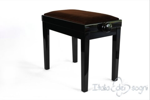 Tabouret de piano « Rossini» - velours marron