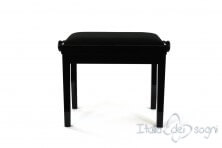 Small Bench for Piano “Rossini” - black velvet