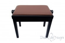 Small Bench for Piano “Rossini” - real leather brown