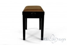 Small Bench for Piano “Rossini” - hazelnut velvet
