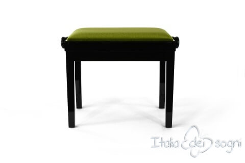 Small Bench for Piano “Rossini” - green velvet
