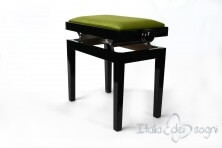 Small Bench for Piano “Rossini” - green velvet