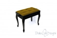 Small Bench for Piano “Vivaldi” - gold velvet