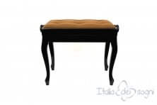 Small Bench for Piano “Vivaldi” - hazelnut velvet