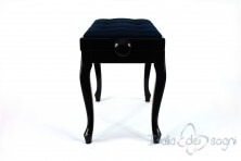Small Bench for Piano “Vivaldi” - blue velvet