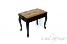 Small Bench for Piano “Vivaldi” - beige velvet