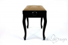 Small Bench for Piano “Vivaldi” - beige velvet