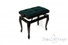 Small Bench for Piano “Vivaldi” - light blue velvet