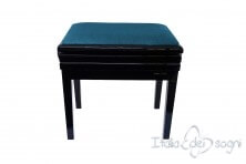 Small Bench for Piano “Verdi” - light blue velvet