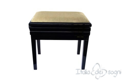 Tabouret de piano « Verdi» - velours beige