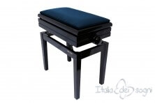 Klavierbank "Verdi" - Samt blauem 