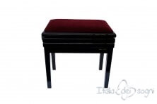 Small Bench for Piano “Verdi” - bordeaux velvet