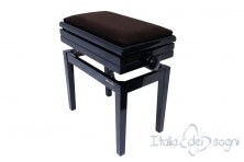 Tabouret de piano « Verdi» - velours marron