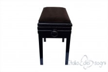 Small Bench for Piano “Verdi” - brown velvet