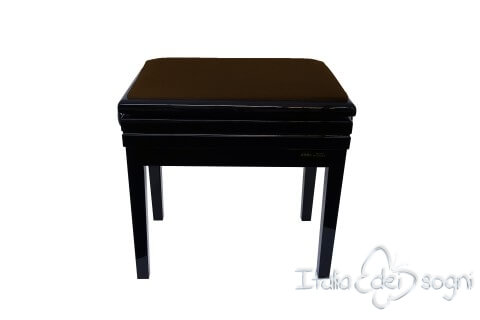 Small Bench for Piano “Verdi” - brown velvet