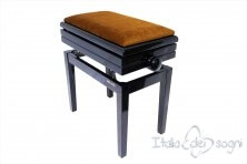 Small Bench for Piano “Verdi” - gold velvet