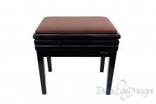 Small Bench for Piano “Verdi” - real leather brown