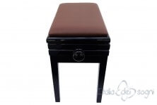 Small Bench for Piano “Verdi” - real leather brown