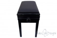 Small Bench for Piano “Verdi” - real leather black