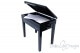 Small Bench for Piano “Verdi” - real leather black