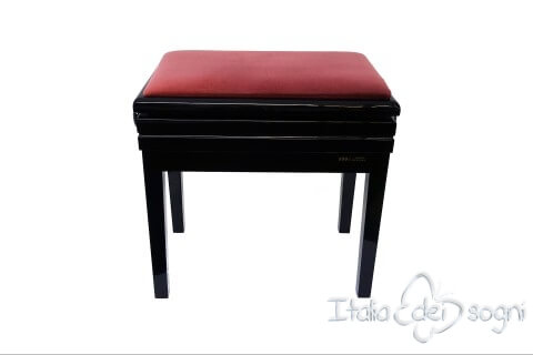 Small Bench for Piano “Verdi” - pink velvet