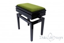 Small Bench for Piano “Verdi” - green velvet