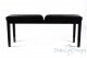Tabouret de piano double « Mascagni» - veritable cuir noir