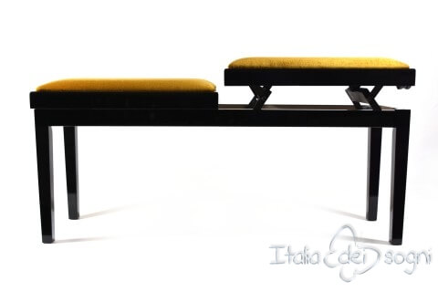 Bench for Piano “Mascagni” - gold velvet