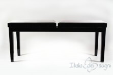 Tabouret de piano double « Mascagni» - velours gris