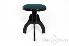 Sgabello “Tartini” - velluto azzurro