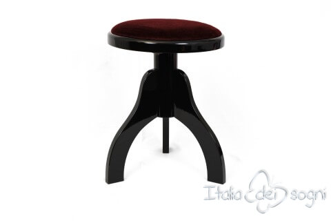 Tabouret pour harpes «Tartini» - velours bordeaux