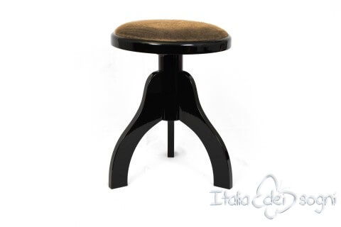 Tabouret pour harpes «Tartini» - velours noisette