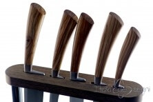 crystal knife block, olive wood